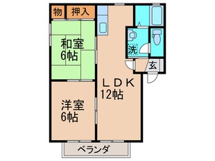 サンライズ今古賀Ｂの物件間取画像